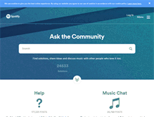 Tablet Screenshot of community.spotify.com